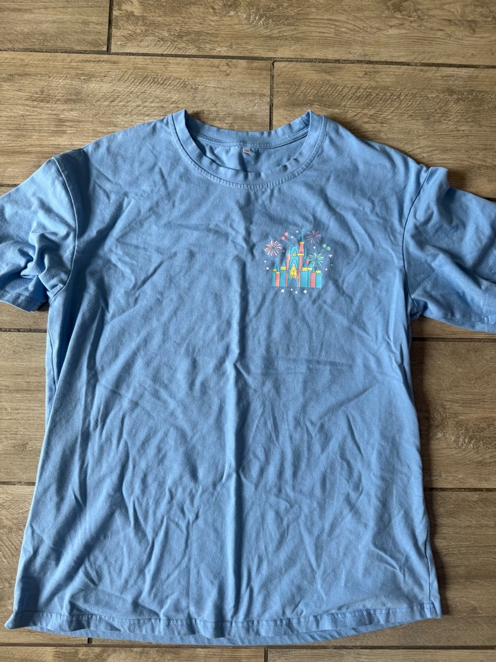 Women Light Blue Disneyland Graphic tee